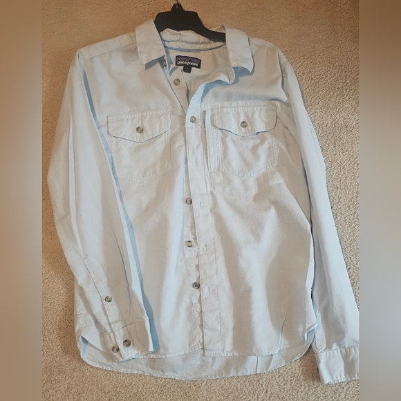 Patagonia Men's Casual Light Blue Worn Wear - Picture 4 of 11